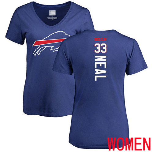 NFL Women Buffalo Bills #33 Siran Neal Royal Blue Backer T Shirt